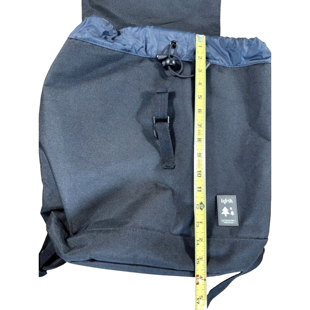 Lefrik Scout Backpack Black Eco-Friendly Recycled PET Laptop Rucksack - Picture 8 of 11